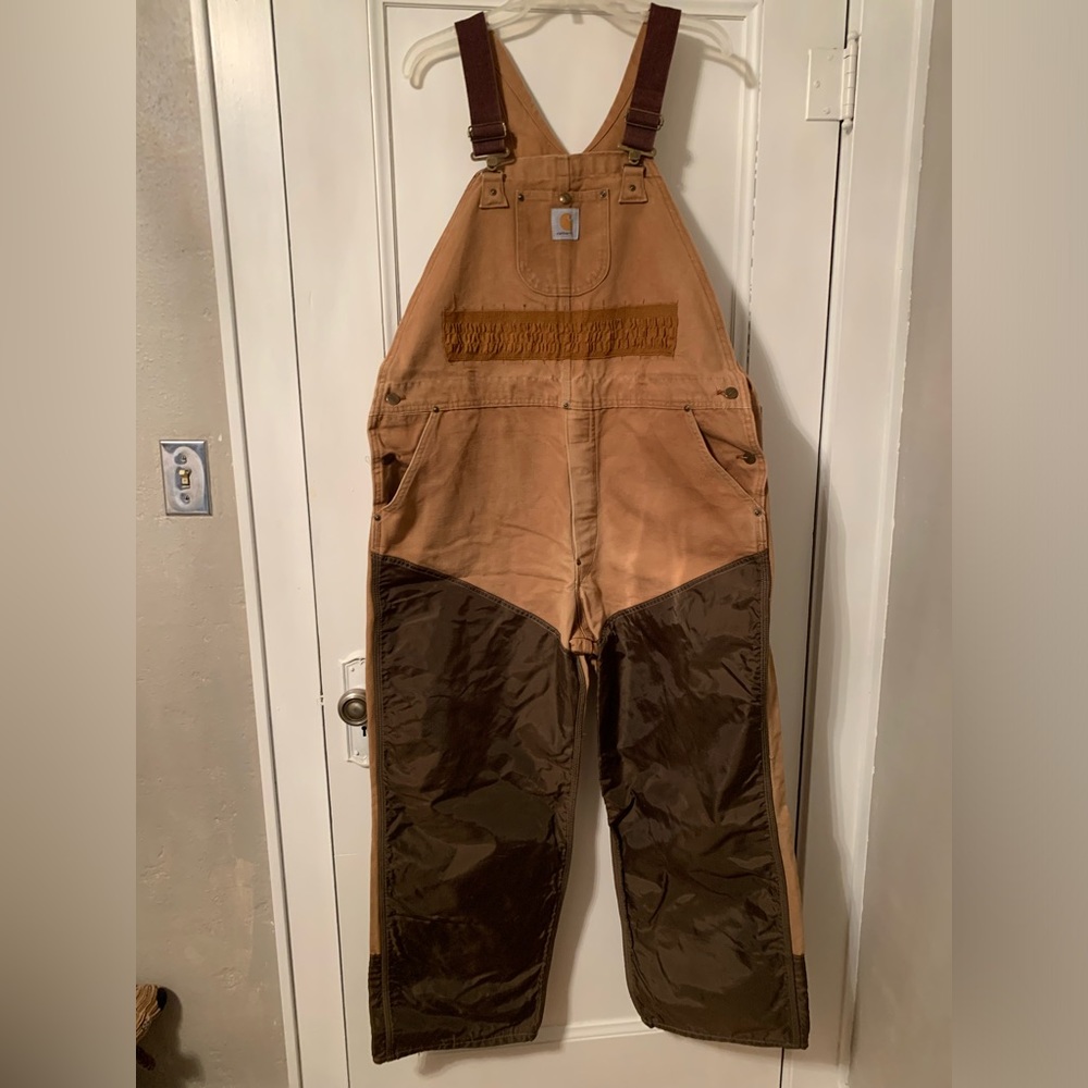 Vintage Carhartt Double Knee Hunting Duck Canvas Bib Overalls